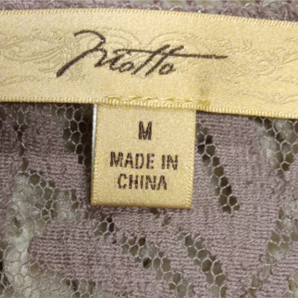 Lace 3/4 sleeve sheer tunic layering top - Picture 2 of 4